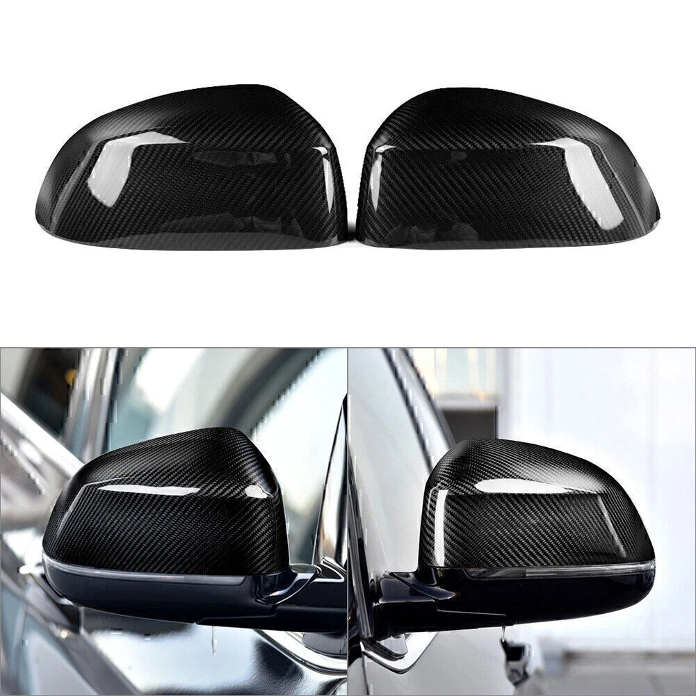 Pair Carbon Fiber Mirror Covers for BMW X3 E73 X4 F26 X5 F15 (2014–2017)