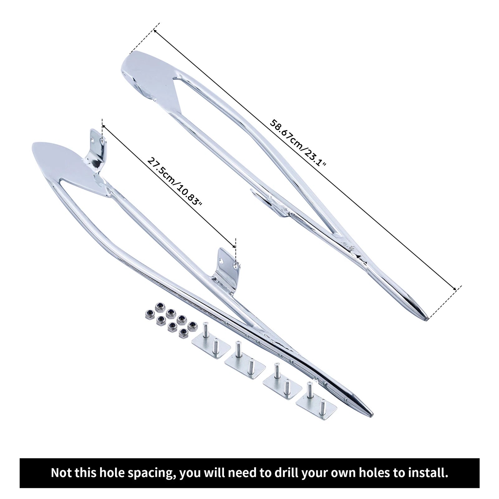 Saddlebag Trim Guard Rail for Indian Chieftain, Dark Horse (2014–2018)