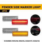 4X LED Side Marker Light for Dodge Ram 2500 3500 Dually (1994–2002) CH2860107 EXV
