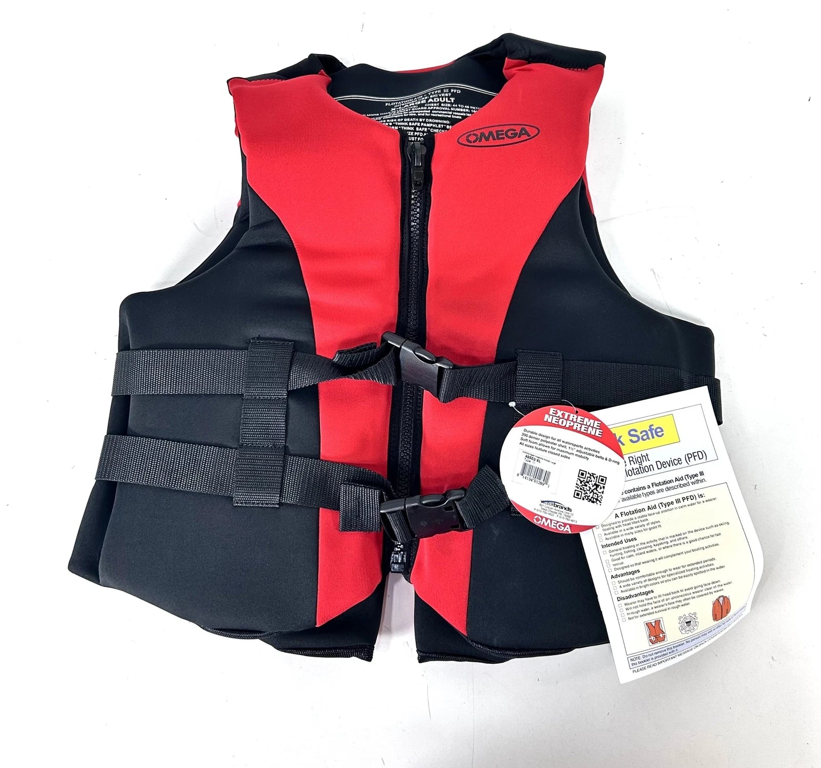 Set of 2 WaterBrands 40502 Omega Type III XL Ski Vests (Life Jackets)
