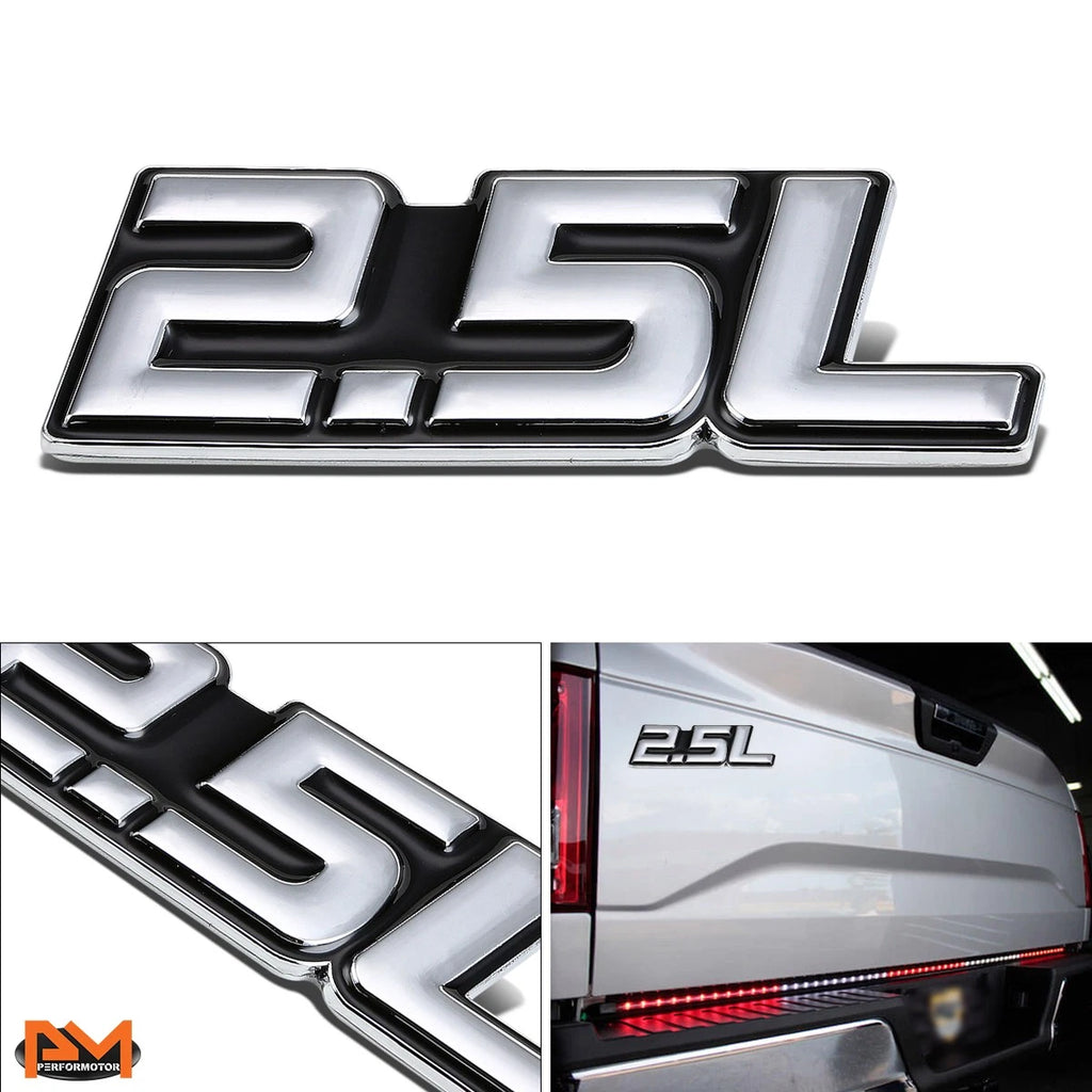 Polished Metal 3D Decal Emblem for Ford Volkswagen Chevrolet (2.5L)