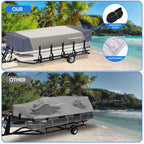 Pontoon Boat Cover for 21ft 22ft 23ft 24ft (Heavy Duty Waterproof)