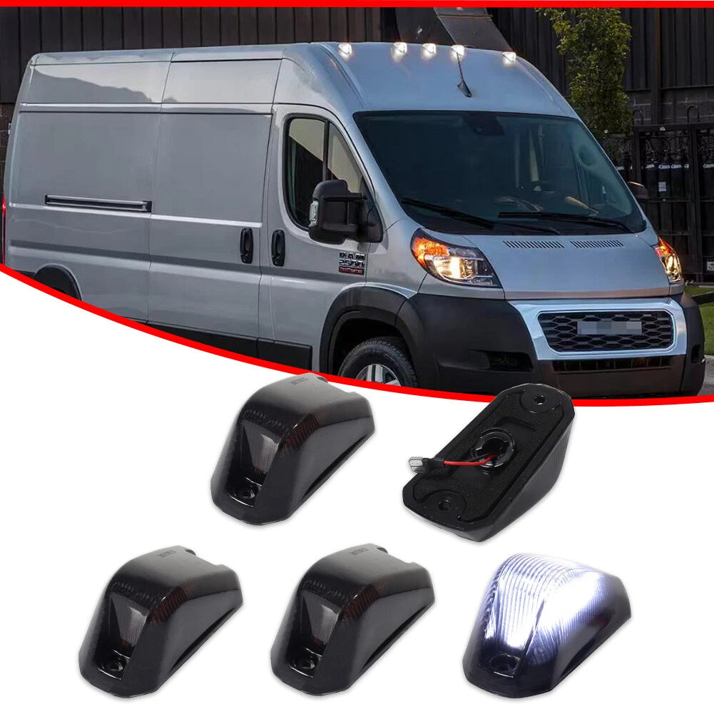 5X LED White Front Cab Roof Running Light for Dodge RAM Promaster