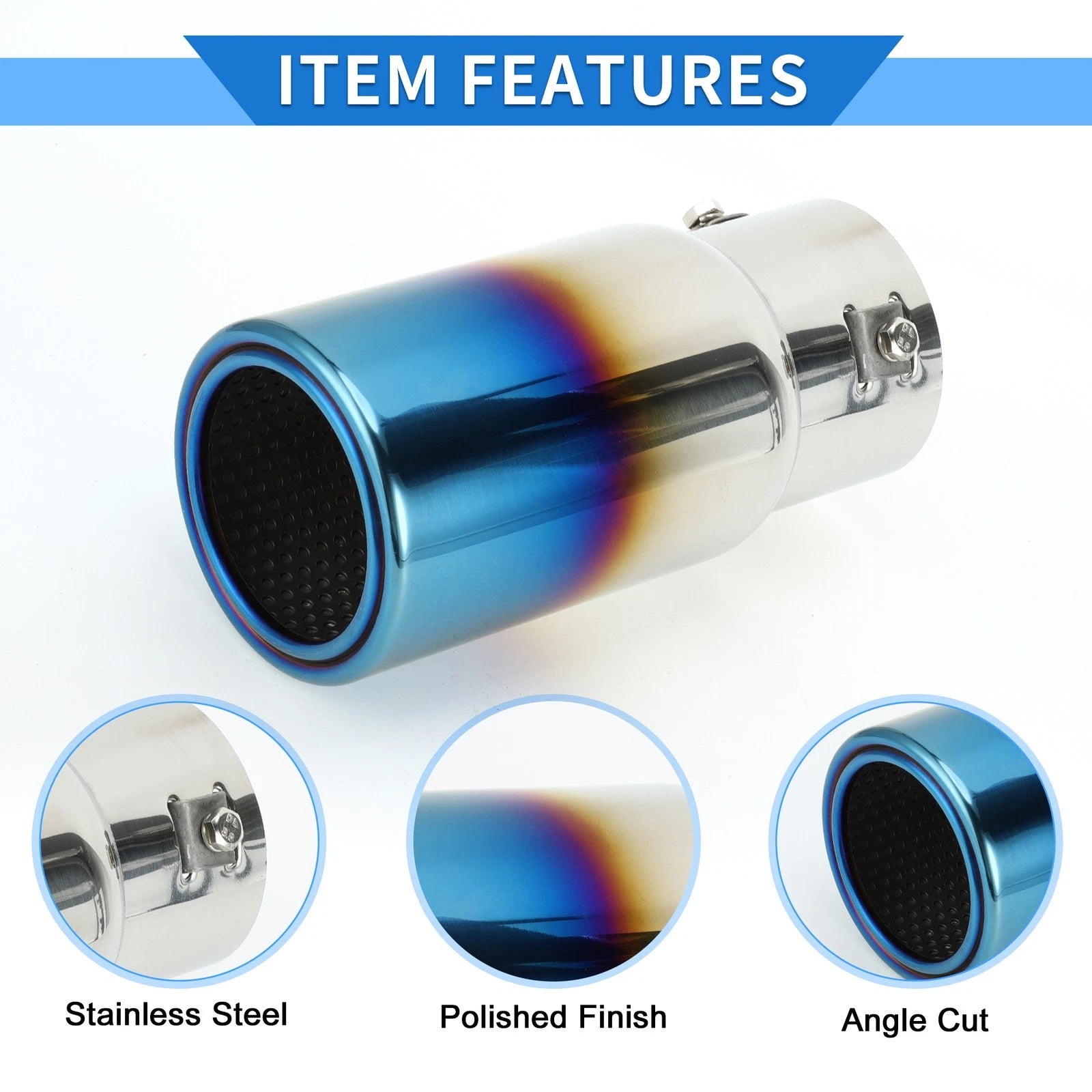Exhaust Tip for Toyota Land Cruiser Prado (1.3"-2.9" Inlet)