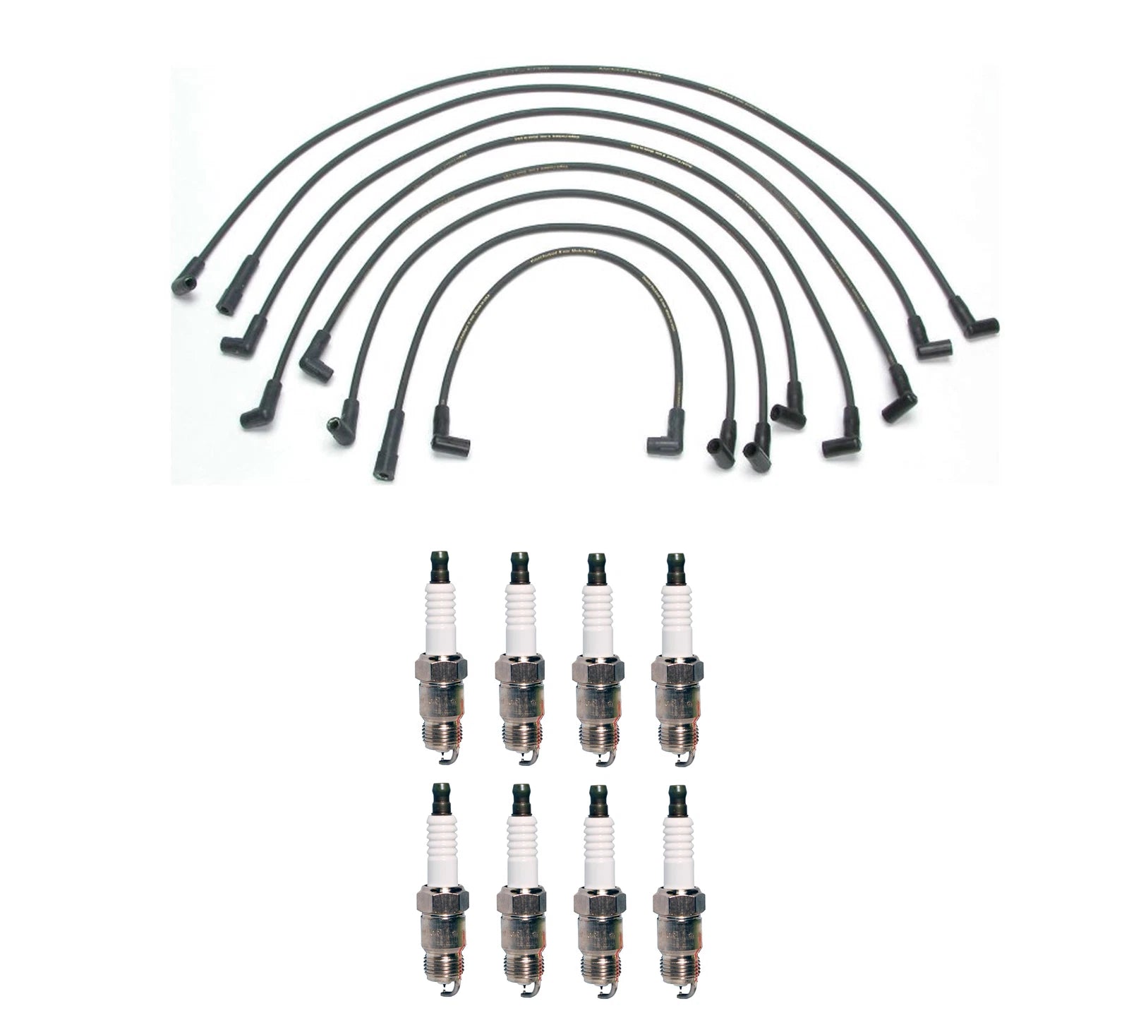 Denso 8mm Wire Set & 8 Iridium TT Spark Plugs Kit for Chevy GMC V8 (0–0)