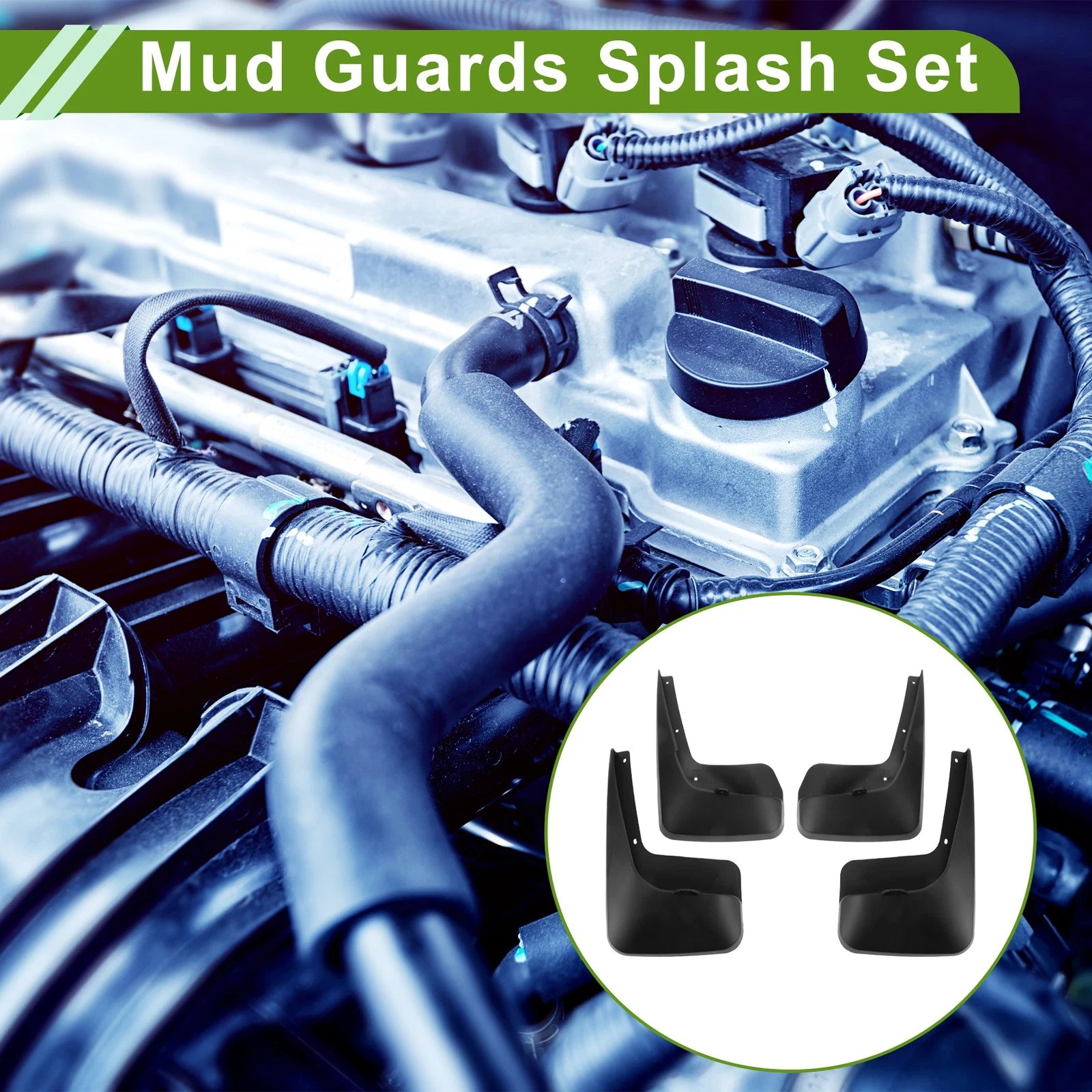 Set of 4 Mud Flaps Splash Guards for Dodge Town & Country (2011–2017)