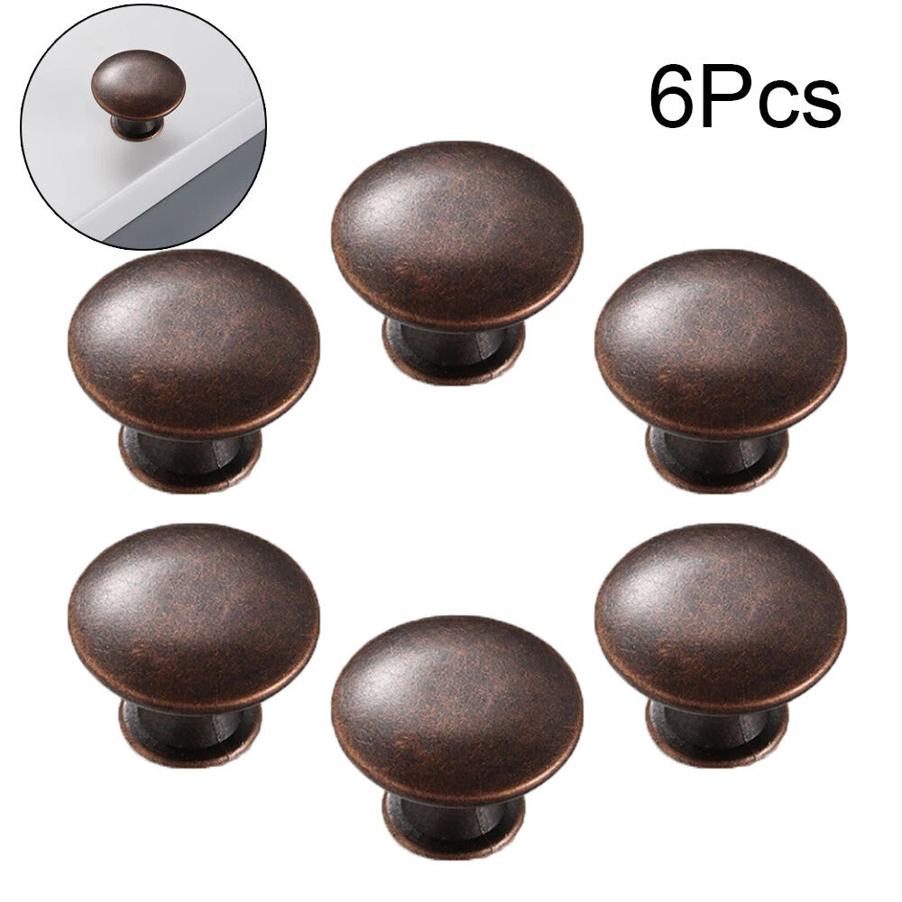 6X Cabinet Pull Handles for Jewelry Box Drawer (Red Bronze)