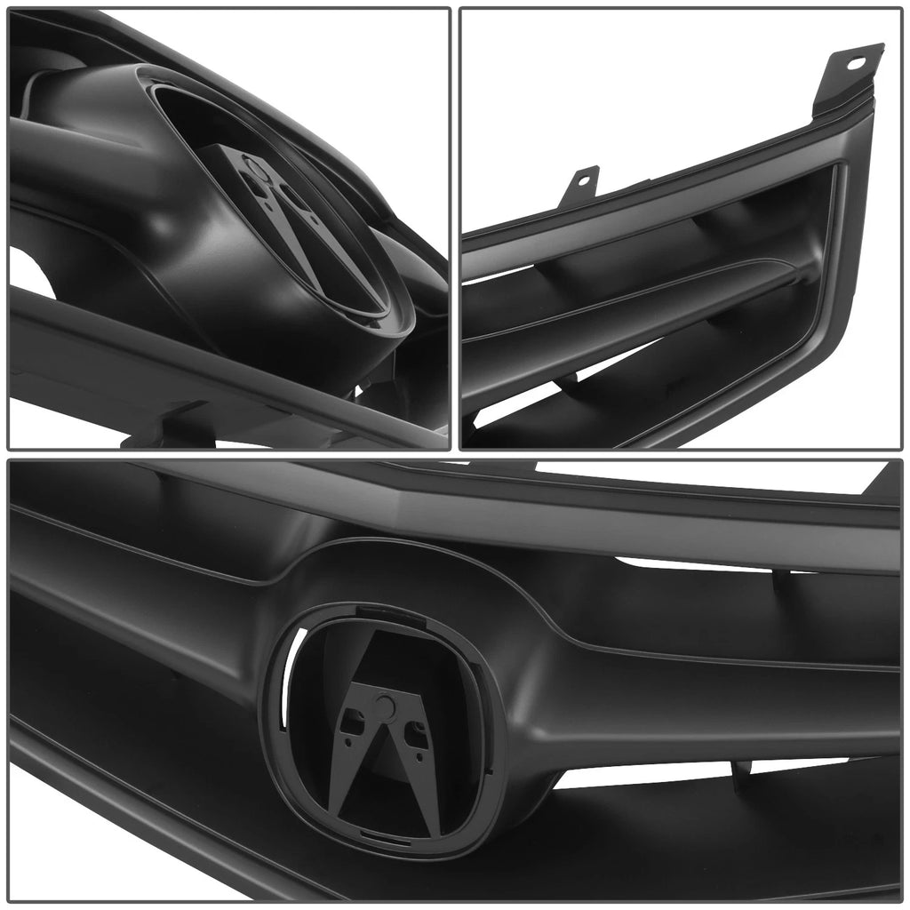 Front Bumper Grille Assembly for Acura TSX (2006–2008) Matte Black OE Style