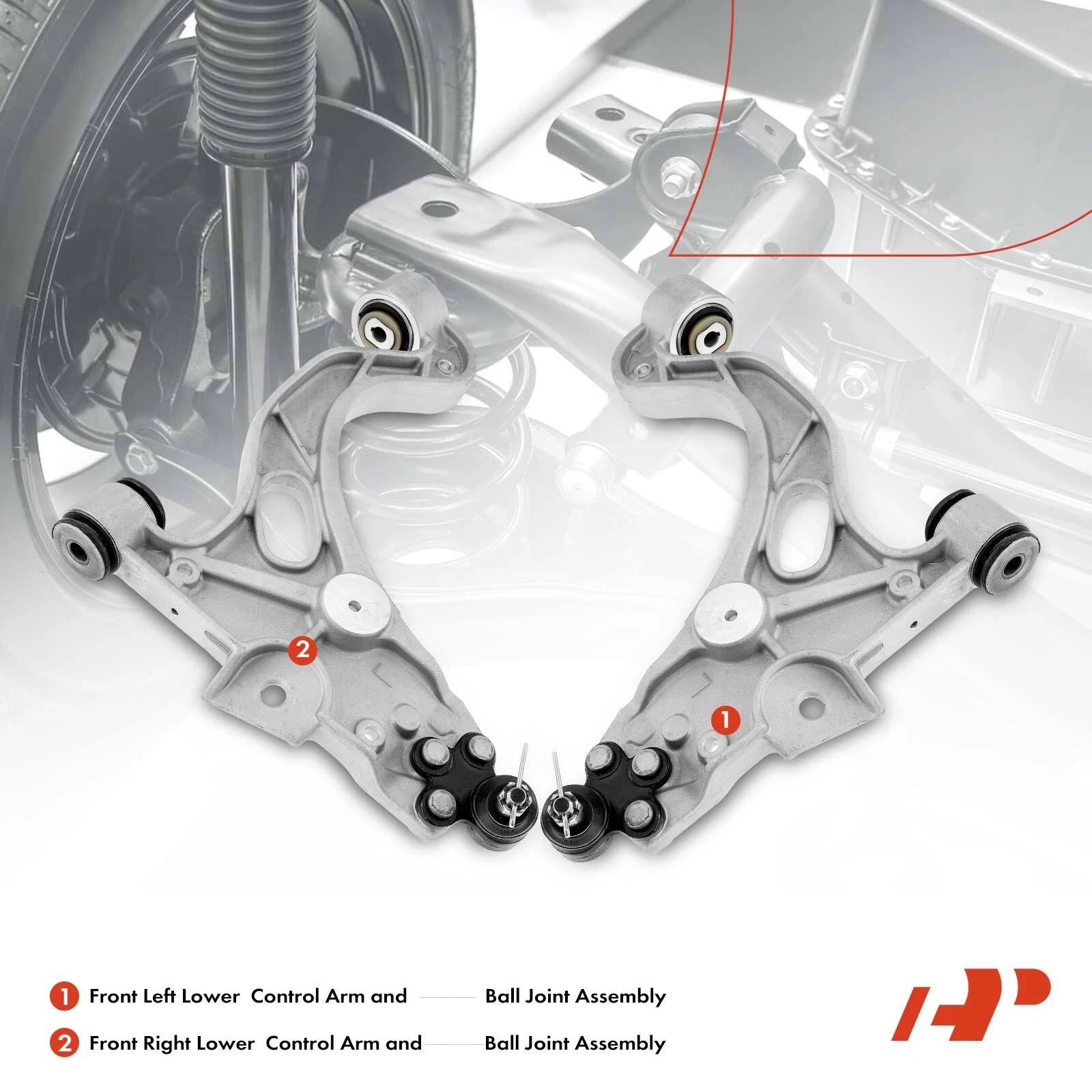 2X Front Lower Control Arm with Ball Joint for Buick LeSabre