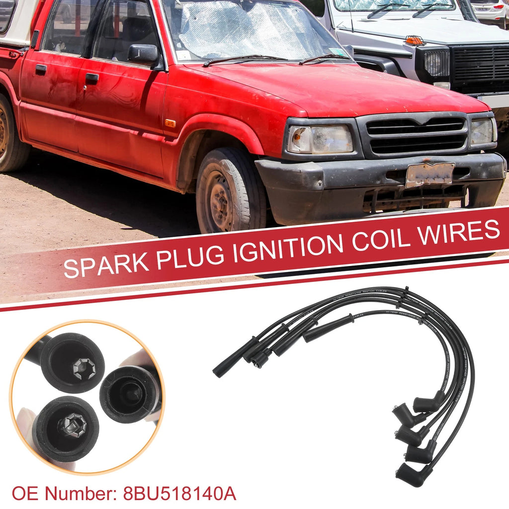 5pcs Spark Plug Wire Ignition Coil Cable No.8BU518140A for Mazda B2200 B2600 (1986–1993)