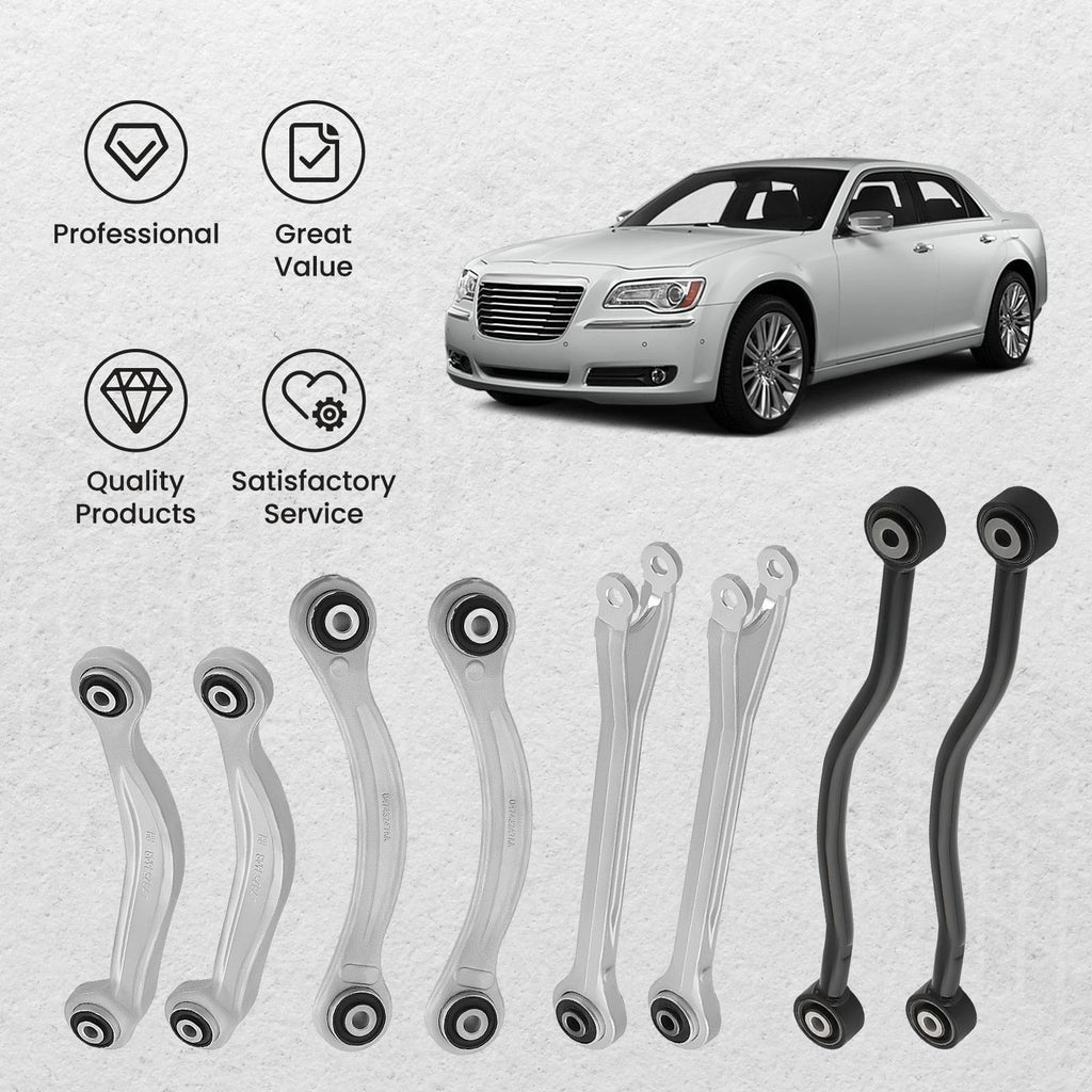 8pc Control Arms Rear Suspension Strut Rod Lateral Arm For Chrysler 300c 05-16