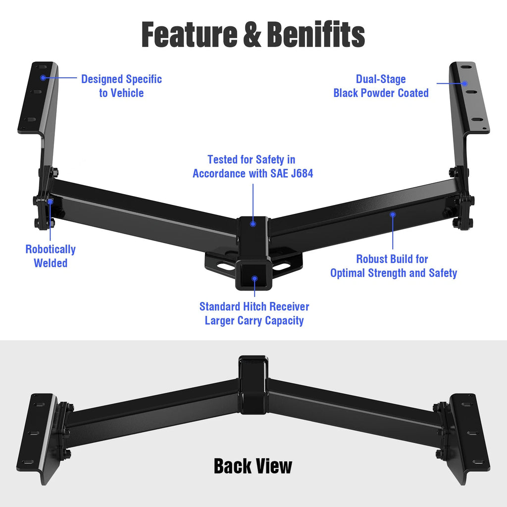 2 Inch Trailer Towing Hitch for Jeep Liberty (2008-2012)
