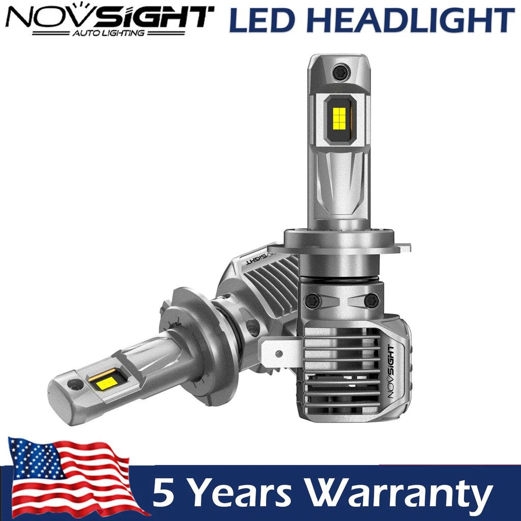 2X H7 LED High/Low Beam Conversion Kit Bulbs for NOVSIGHT (6500K, 22000LM)