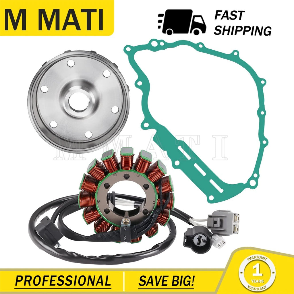 Flywheel Rotor + Stator + Gasket for Yamaha Rhino 700 YXR700 (2008–2013)