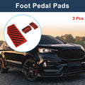 3 Pcs Accelerator Pedal Covers for Ford Edge (2023) Red