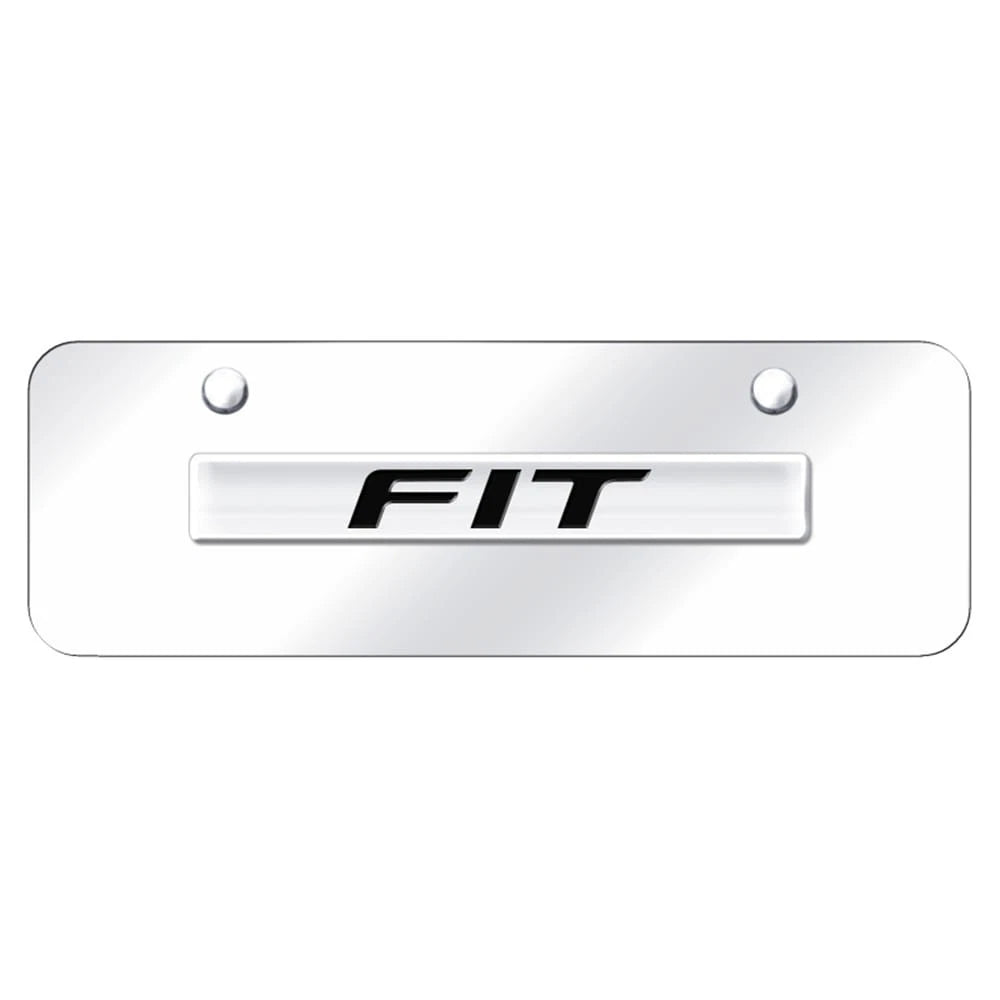 Chrome Name on Chrome Mini License Plate - Officially Licensed for Honda Fit