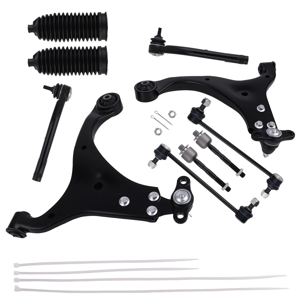 Front Lower Suspension Control Arm + Sway Bar End Link for Hyundai Elantra (2007–2012)