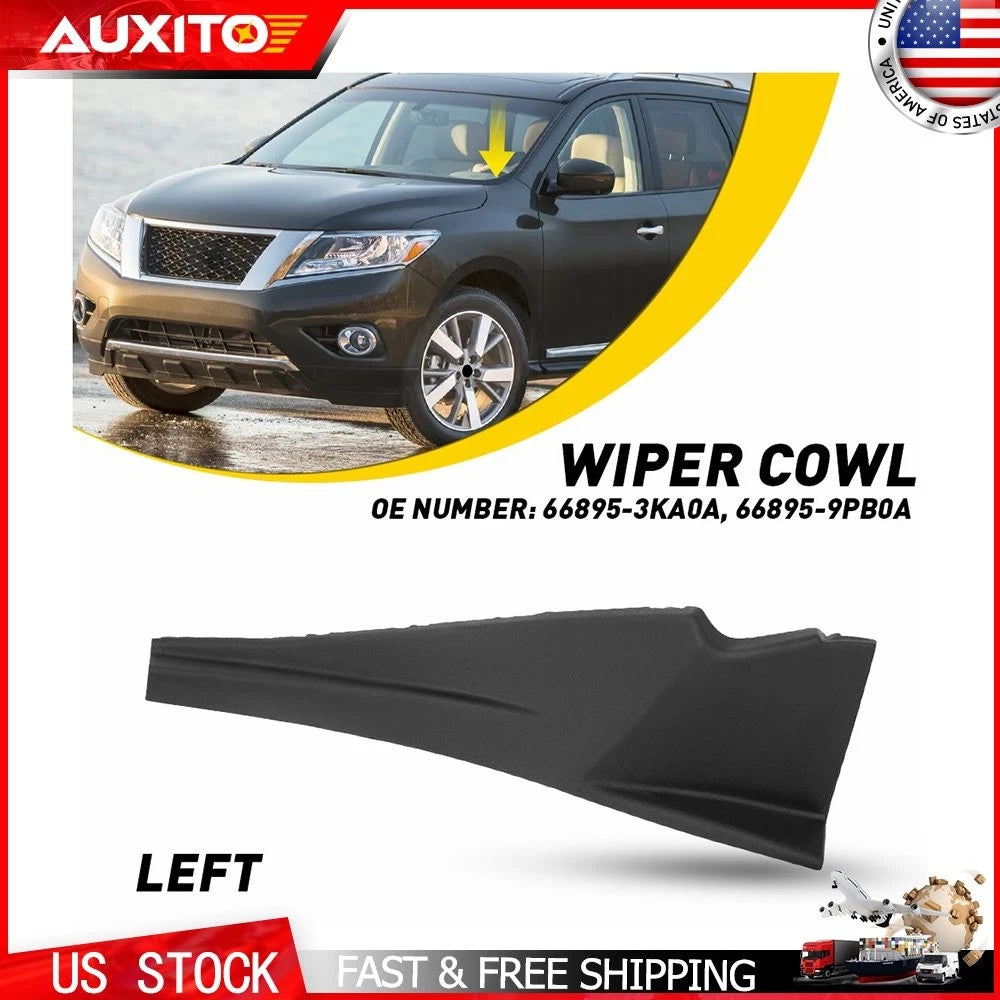 Left Windshield Wiper Cowl Extension Trim for Nissan Pathfinder (2013–2020)