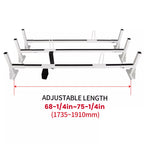 3 Bar Ladder Roof Rack for Chevy Express, Ford E-150, E-250 (1996-On)