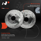 Rear Drilled Brake Rotor & Pad for Honda Civic (2016–2017, 2019–2023)