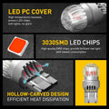 2X 7440 7443 7444 LED Red Brake Light Bulbs for Universal