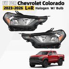 Set of 2 Halogen Headlight Assembly for Chevrolet Colorado (2023–2026)
