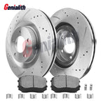Set of 2 Front Disc Brake Rotors & Ceramic Pads for Ford Edge (2007–2014)