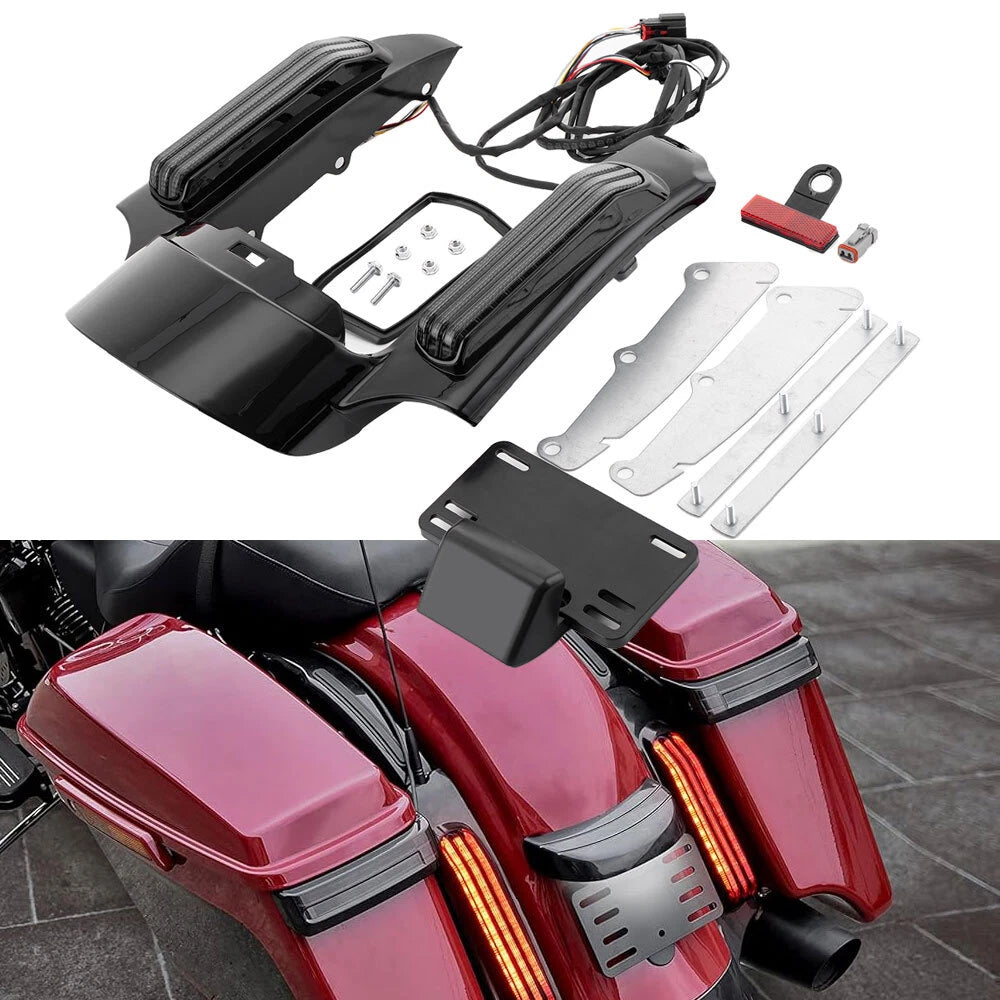 Rear Fender Fascia Set with LED Signals for Harley Touring (2014–2023)