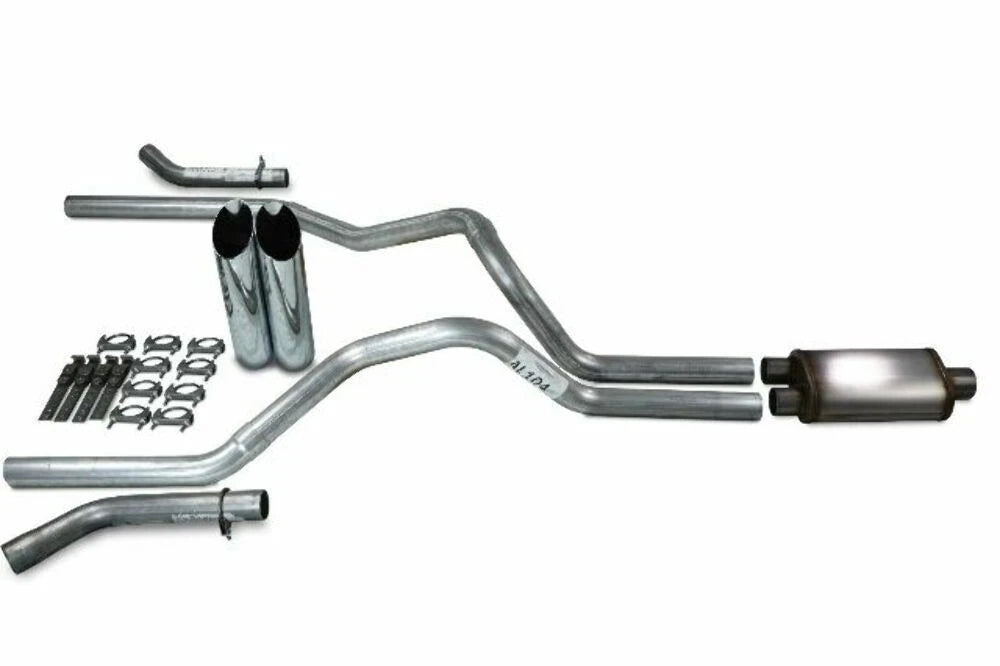 Dual Exhaust Kit for Dodge Ram 1500 (2019–2025) 2.5" Stainless Slash Tips