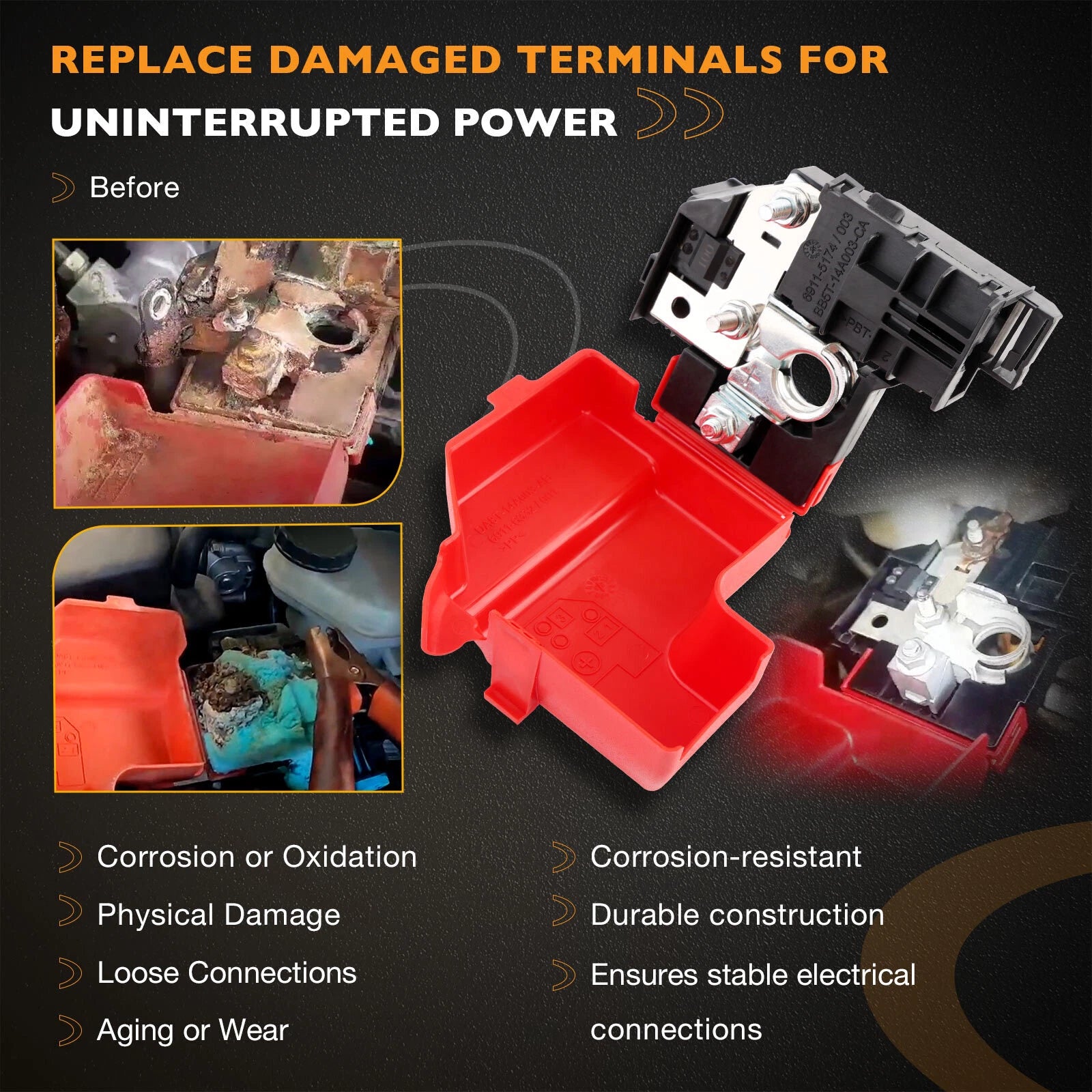Positive Battery Cable Terminal End for Ford Explorer Taurus Lincoln MKT (2013-2019)
