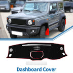 Dashboard Cover Mat for Toyota Tundra (2014–2021) Black Red Sun Protector