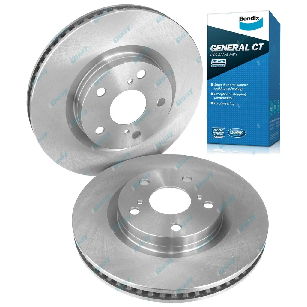 Front Disc Brake Rotors & GCT Pads for Toyota Camry AHV40 AVV50 2010~2017