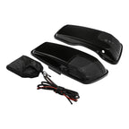 Black Hard Saddlebags Lids with Speaker Cutouts for Harley Street Glide (2014–2023)