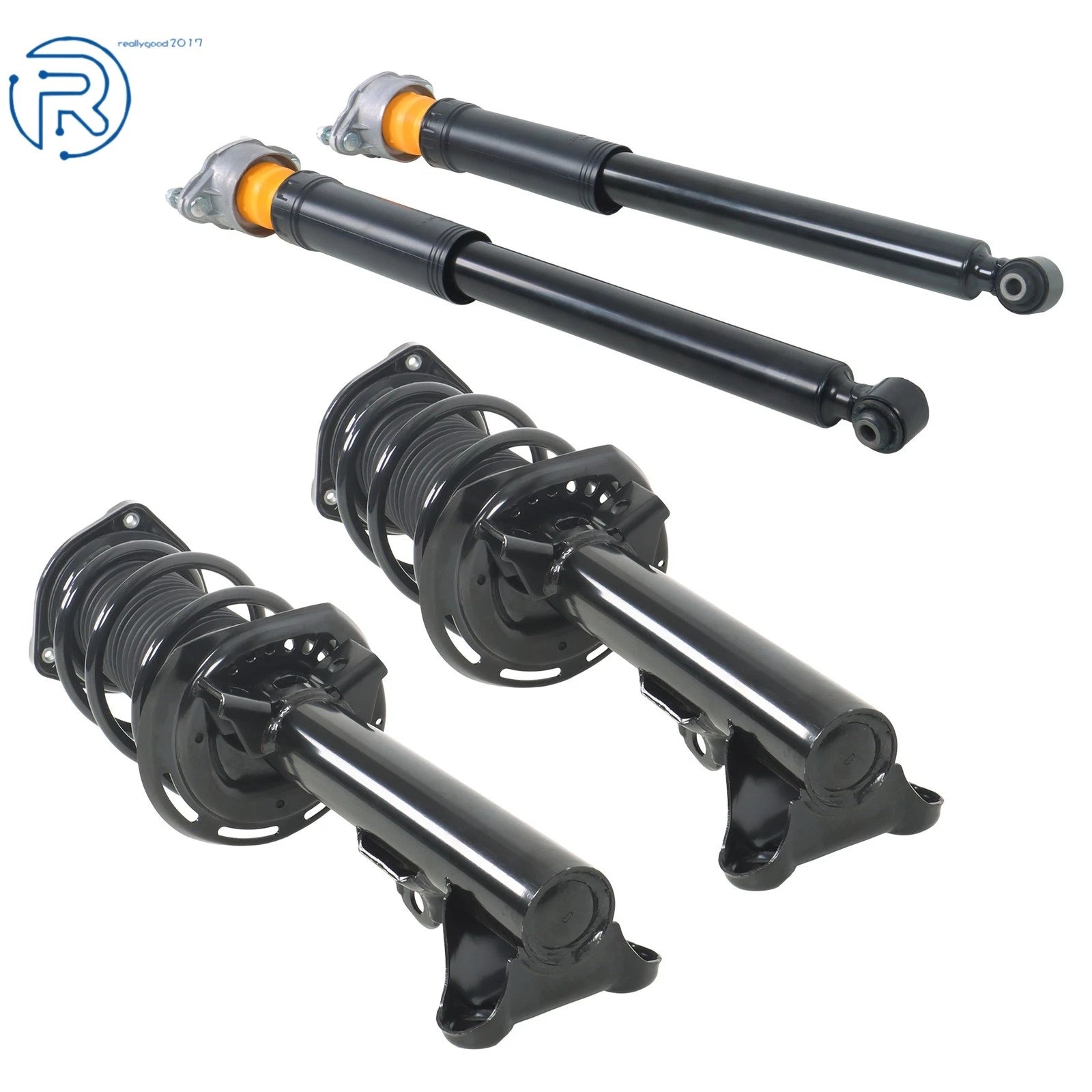 Set of 4 Complete Struts and Shock Absorbers for Mercedes E350 (2010–2014)
