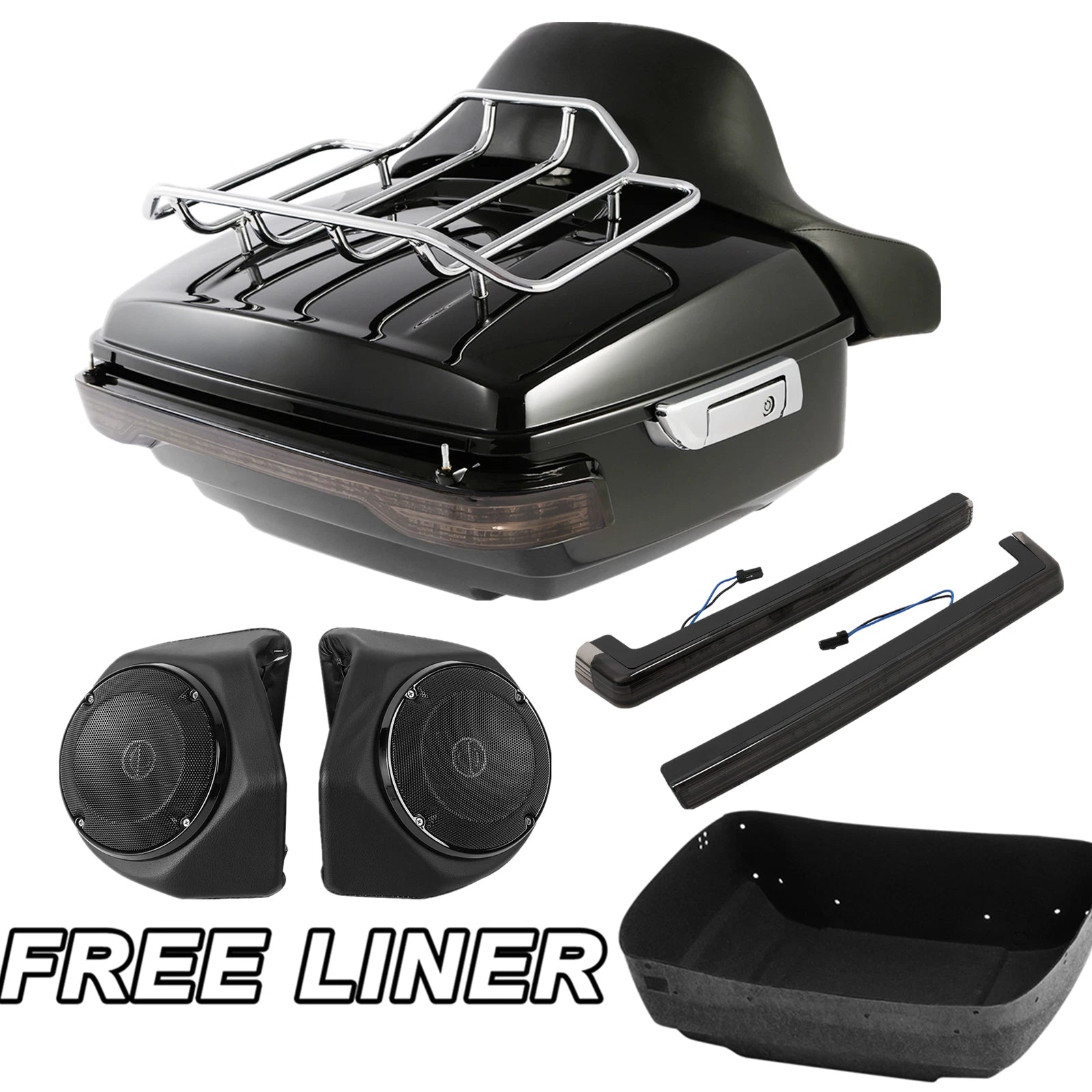 Trunk Pad Speaker Smoked Light for Harley Davidson Touring (2014–2025)