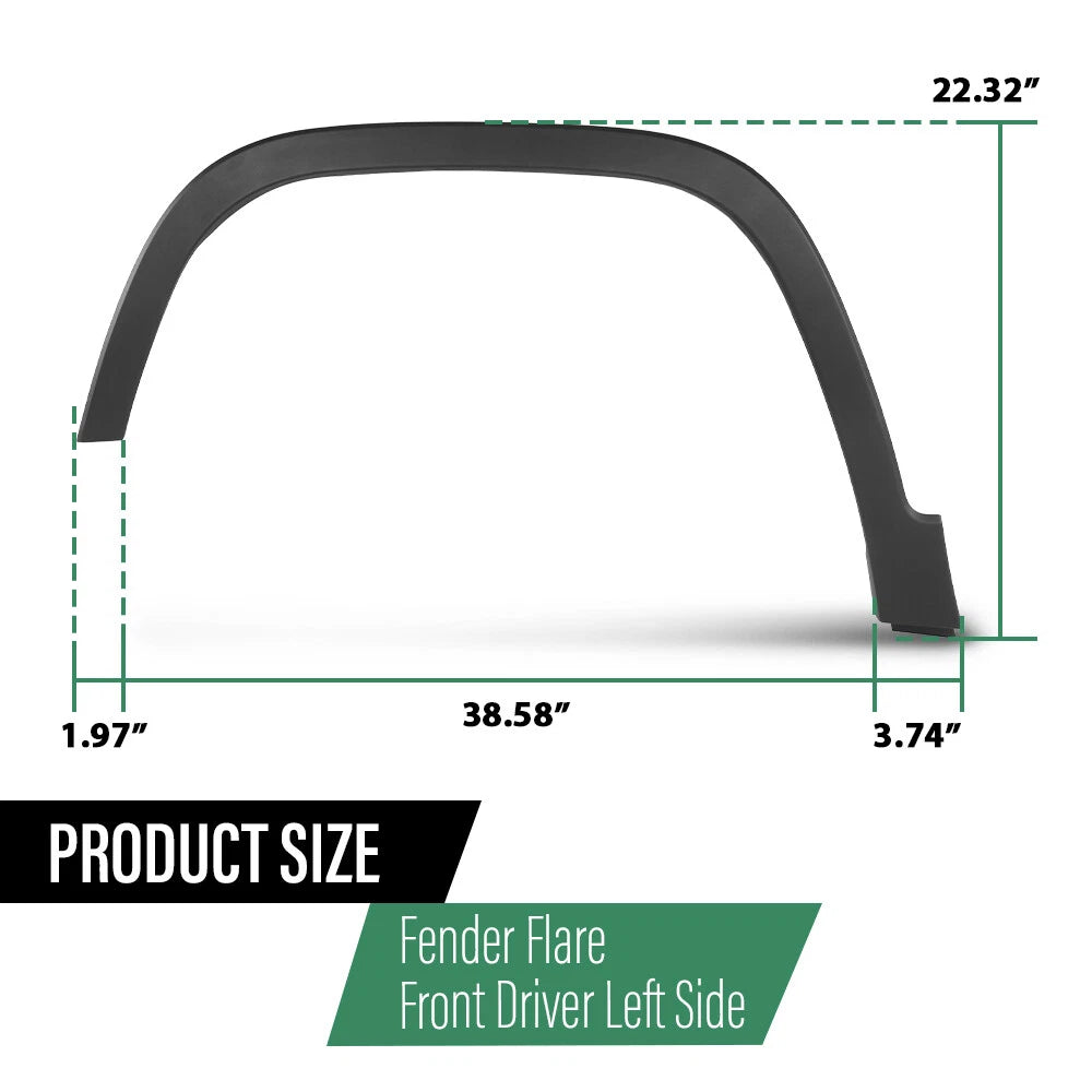 Front Fender Flare for Jeep Cherokee (2019–2023) Left Side