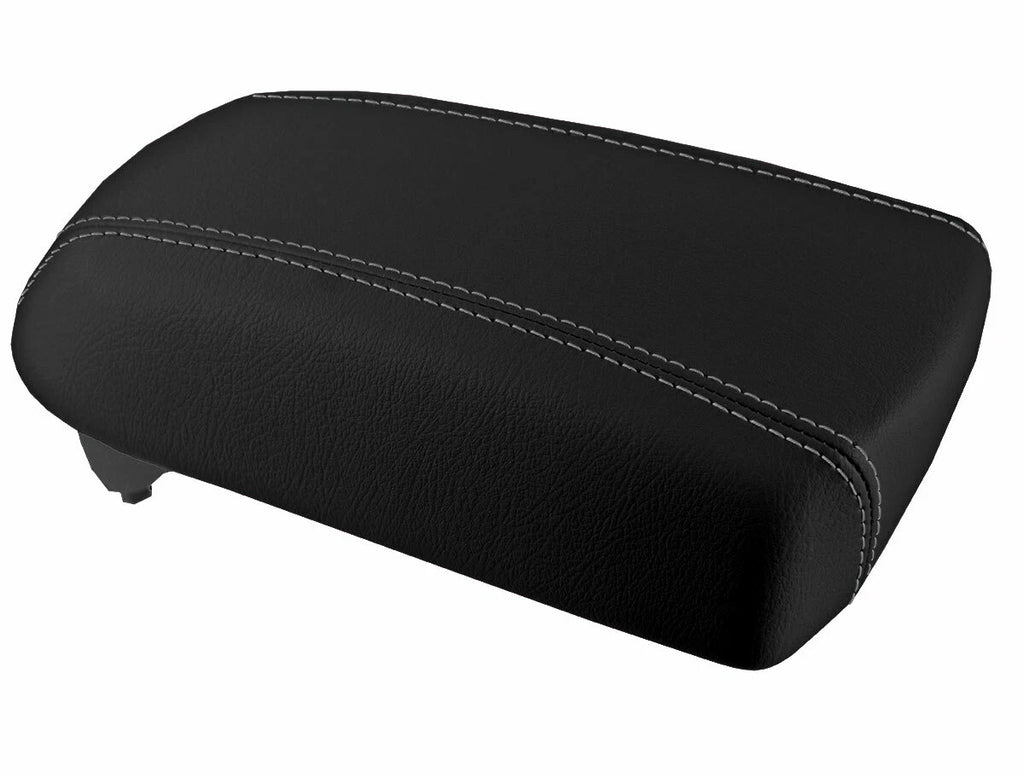 Leather Console Lid Armrest Cover for Kia Sportage (2011–2016) Gray Stitch