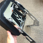 Flame Backrest Sissy Bar Leather Pad for Honda VTX 1300C 1800C (2005–2011)