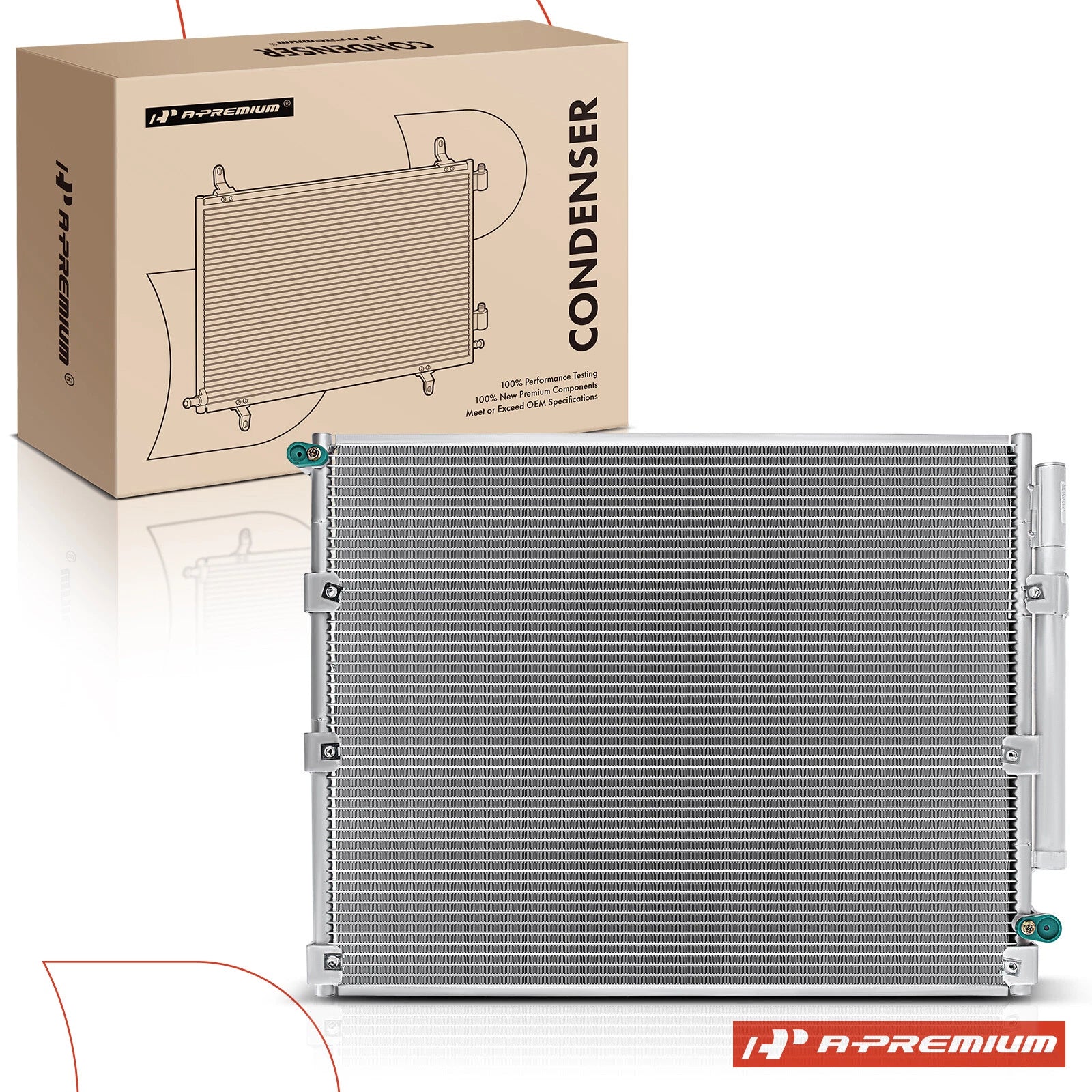 A/C Condenser w/Receiver Drier & Bracket for Toyota Land Cruiser (1998-2002)