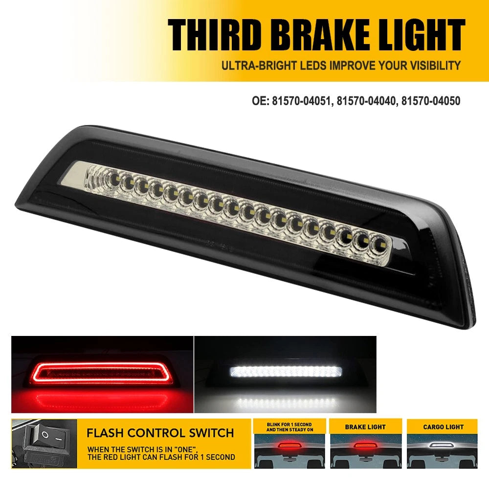 Strobe 3rd LED Third Tail Brake Cargo Lights for Toyota Tacoma (2016–2022)