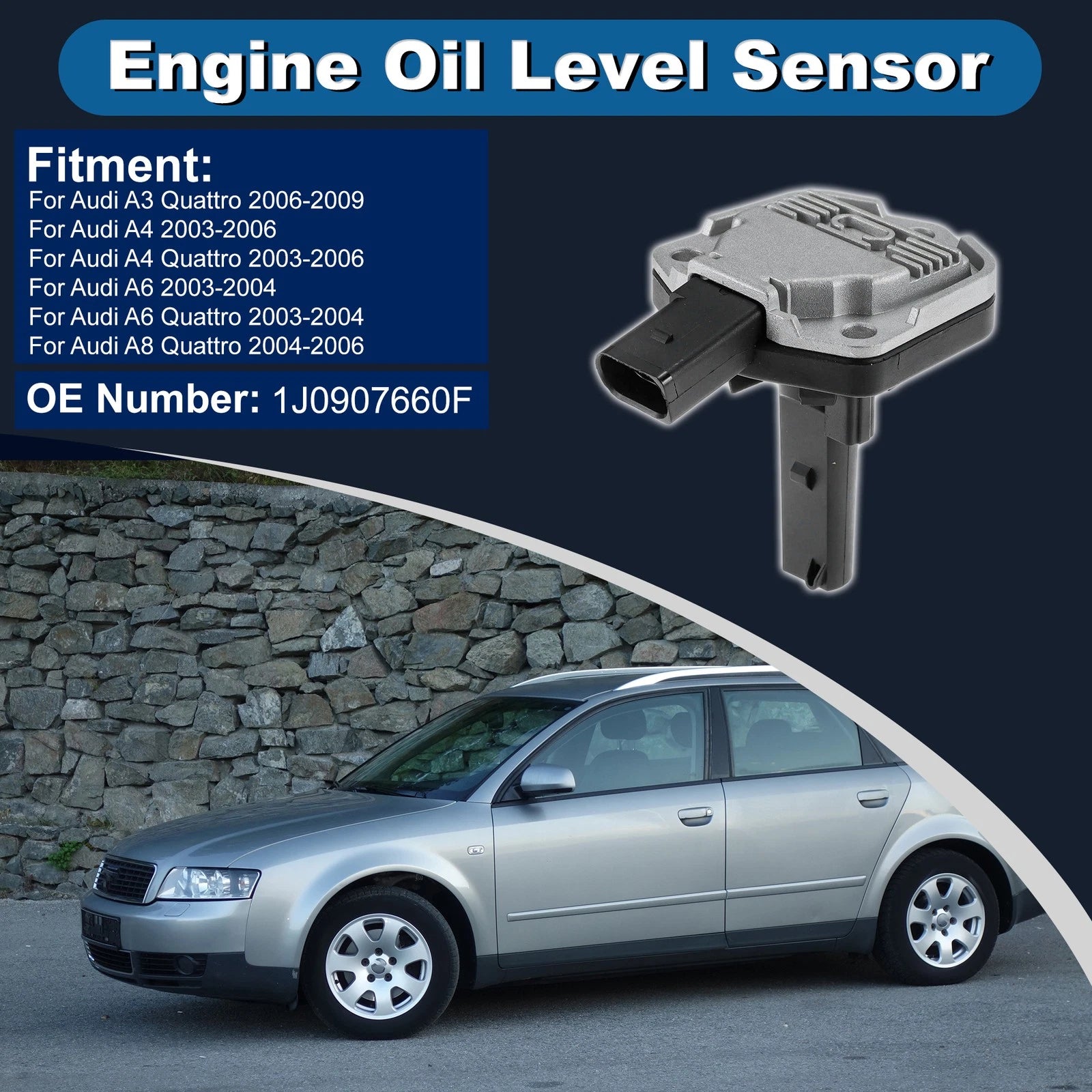 Engine Oil Level Sensor for Audi A3 Quattro (2006–2009) 1J0907660F