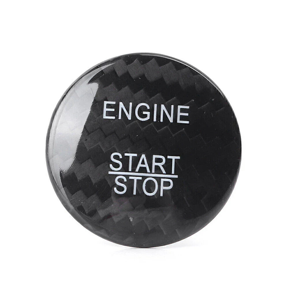 Carbon Fiber Engine Start Stop Button Sticker Cover for Mercedes E-Class