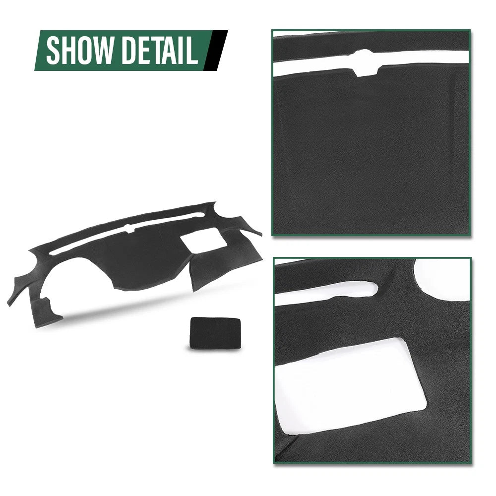 Dashboard Cover for Hyundai Sonata (2011–2014) - Soft TPE Black Overlay