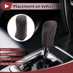 Gear Shift Knob Cover for Ford Fiesta (2009–2012) Brown Faux Leather