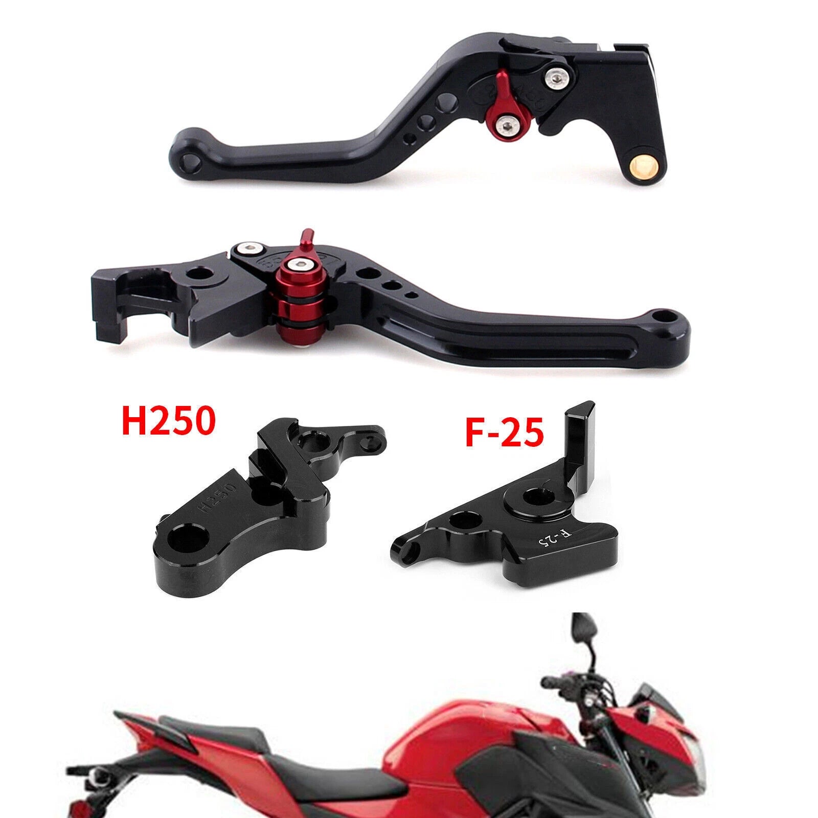 Black Short Clutch Brake Lever for Honda CB500F CBR500R CBR300RR (2013–2016)
