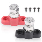 Set of 2 Junction Block Power Post Insulated Terminal Studs 3/8"