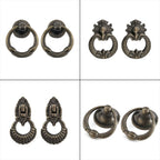 Set of 10 Vintage Door Drop Ring Pull Knobs for Kitchen Cupboard Drawer