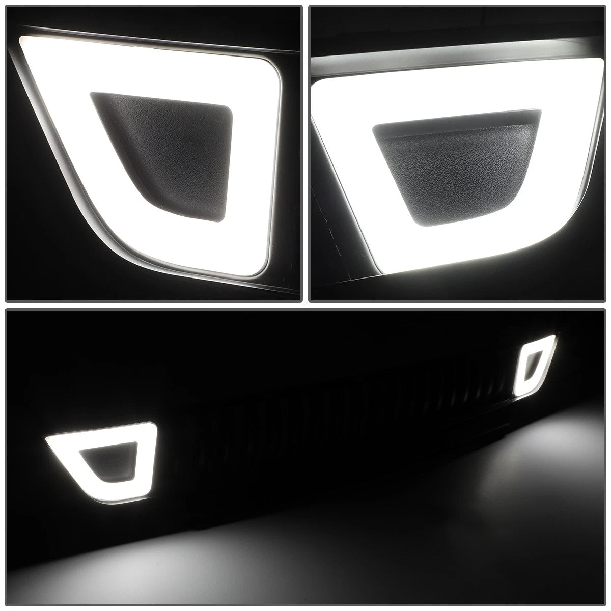 Vertical Mesh LED DRL Front Lower Bumper Grille for Ford Mustang (2015–2017)