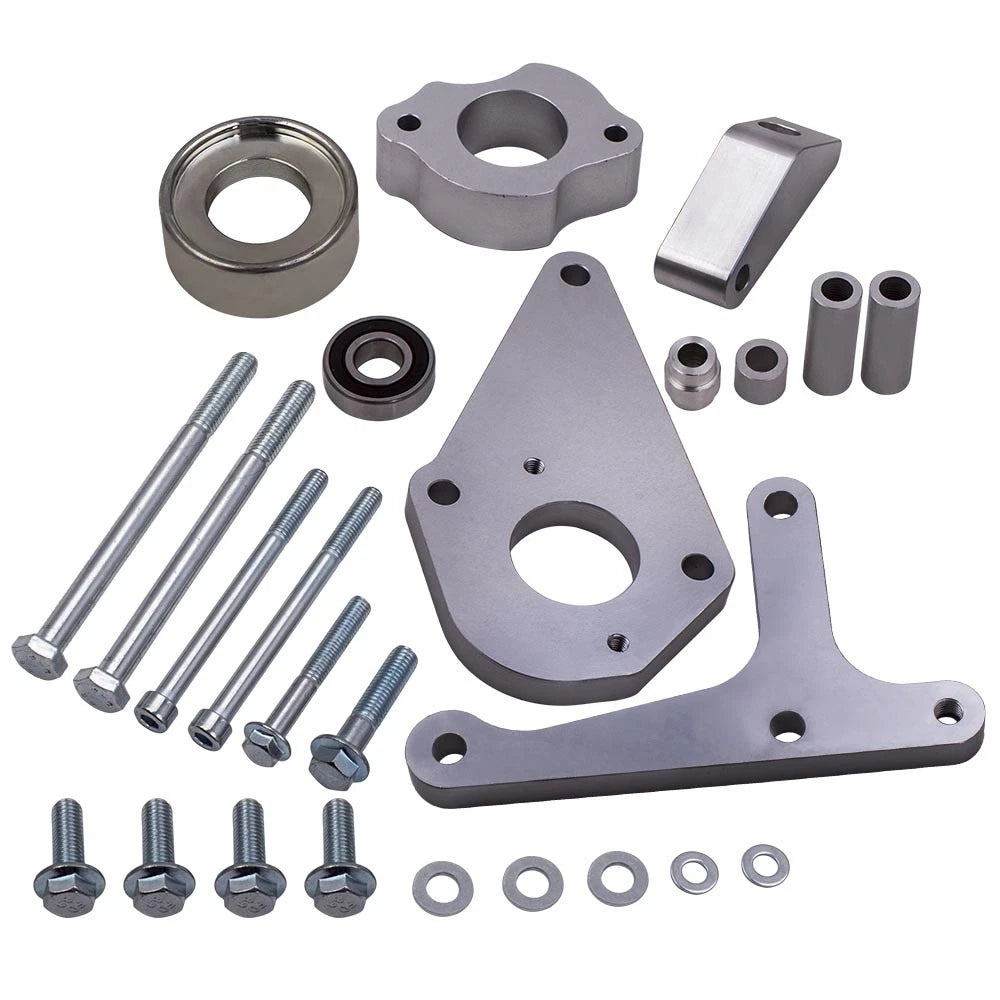 Low Mount Alternator Power Steering Pump Bracket Pulley for GMC LS Truck (2000–2006)