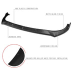 3Pc Front Bumper Lip Splitter Diffuser for Elantra (2021–2022) Matte Black